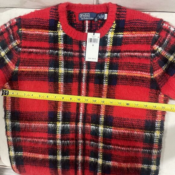 Polo Ralph Lauren Men's Plaid Wool-Blend Sweater Red SZ. S NWT$398 - Picture 11 of 14